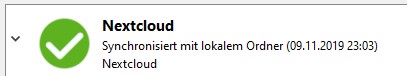 Nextcloud Desktop Client Sync Info
