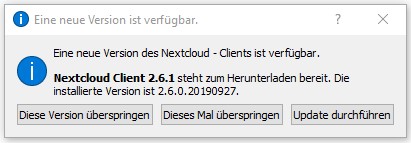 Nextcloud Desktop Client 2.6.1