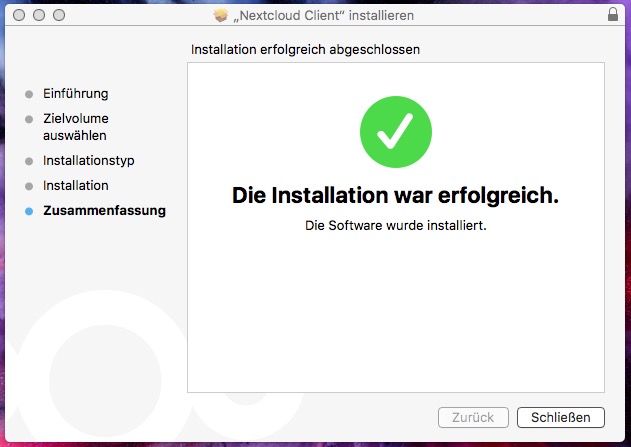 Nextcloud Client Installation Mac OS X - Purwin-IT