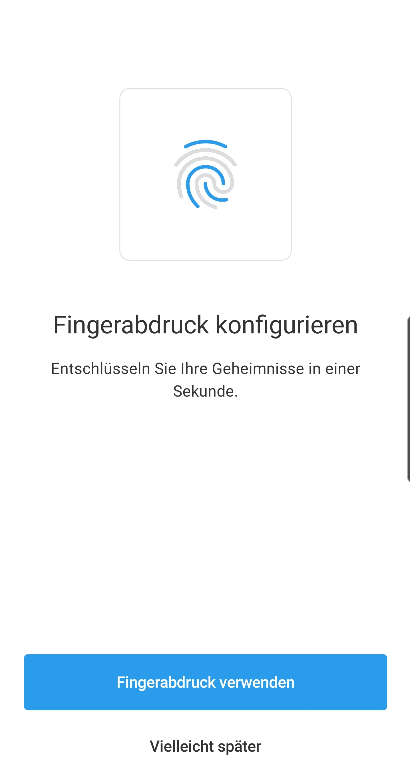 Passbolt mobile Fingerprint