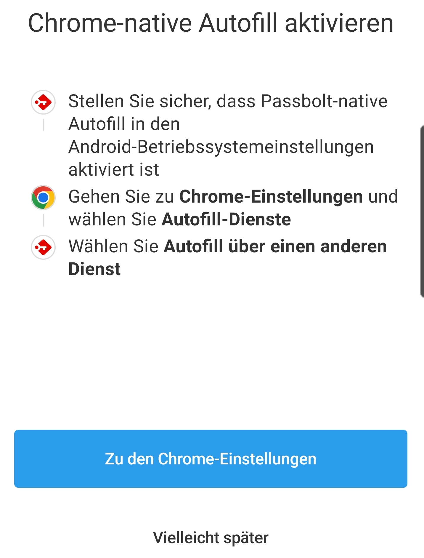 Passbolt mobile Browser Autofill